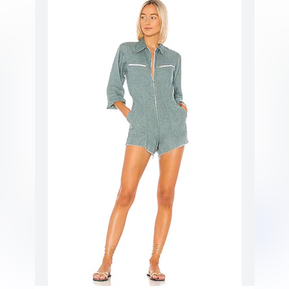 JEN'S PIRATE BOOTY Palmetto Romper in Green Surf